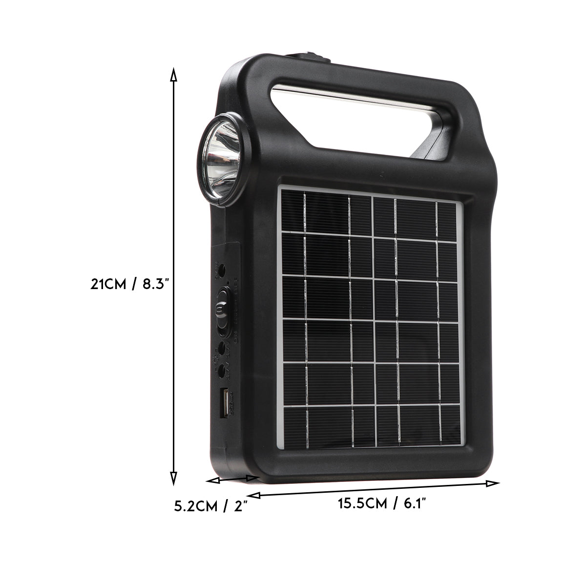 2-in-1 2W 6V Solar Panel Camping Light Solar Energy Spotlight Large Capacity Mobile Power Bank For Outdoor Hiking Hunting