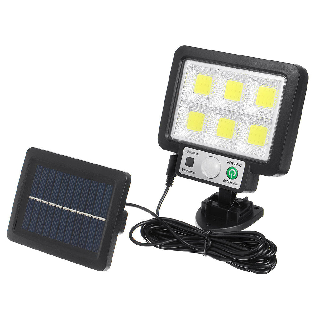 56/72 COB Split LED Solar Power Street Light PIR Motion Sensor Security Wall Lamp Waterproof Outdoor Garden with Remote Control