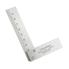High Precision Stainless Steel Right Angle Ruler with Laser Etched Scale for Woodworking & Carpentry - 90 Degree Angle