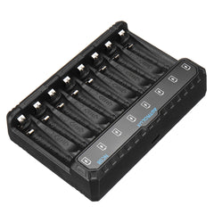 8 Slot Intelligent Type-C 2A Charger For 1.2V Ni-MH/Ni-Cd AA AAA 1.5V Li-ion 14500 10440 Rechargeable Battery