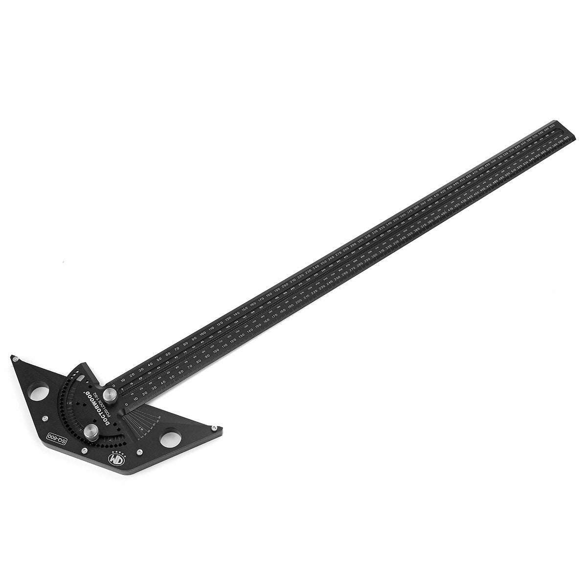 600mm Aluminum Alloy Woodworking Scriber Gauge T Square with Adjustable Angle and Accurate Scale