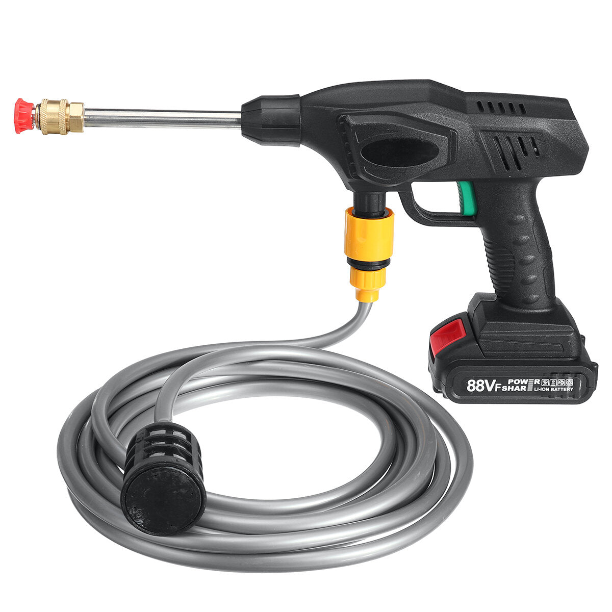 900W Cordless High Pressure Washer Battery Indicator Car Washing Machine Spray Guns Water Cleaner