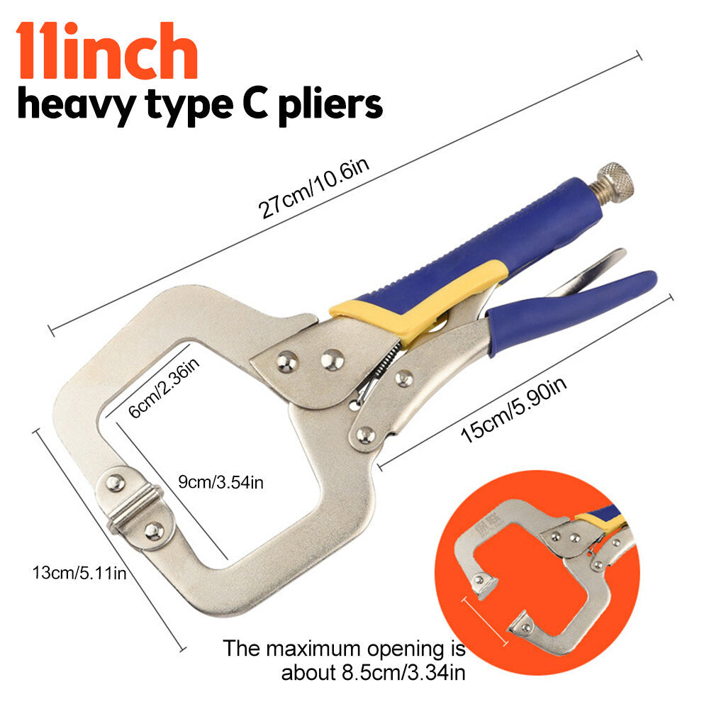 Durable Adjustable C-Clamp Set, 6-18 inches, High Carbon Steel, Comfortable Handle, Versatile for Various Applications