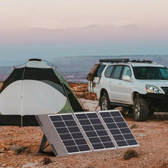 Portable Solar Panels 100 Watt Foldable Mono Cell Solar Charger with USB DC Outputs IP65 Waterproof Solar Panel for RV Outdoor Camping