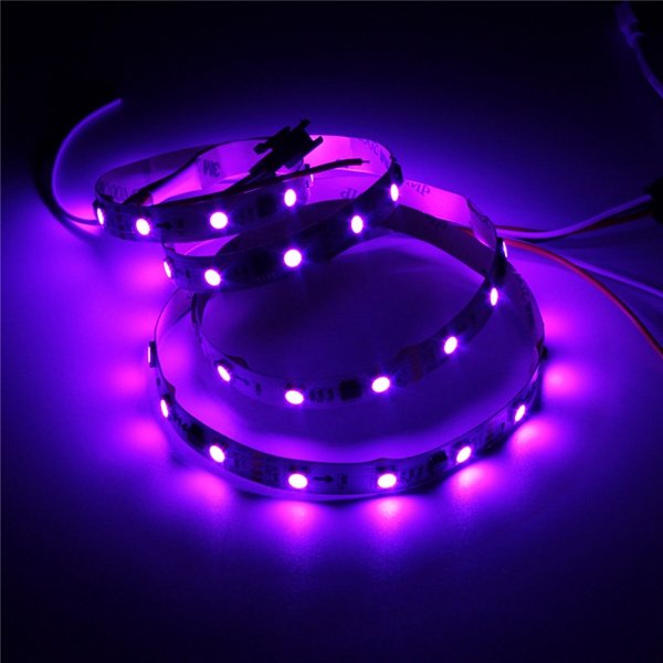 1M 9.6W DC 12V WS2811 48 SMD 5050 LED RGB Changeable Flexible Strip Light Individually addressable