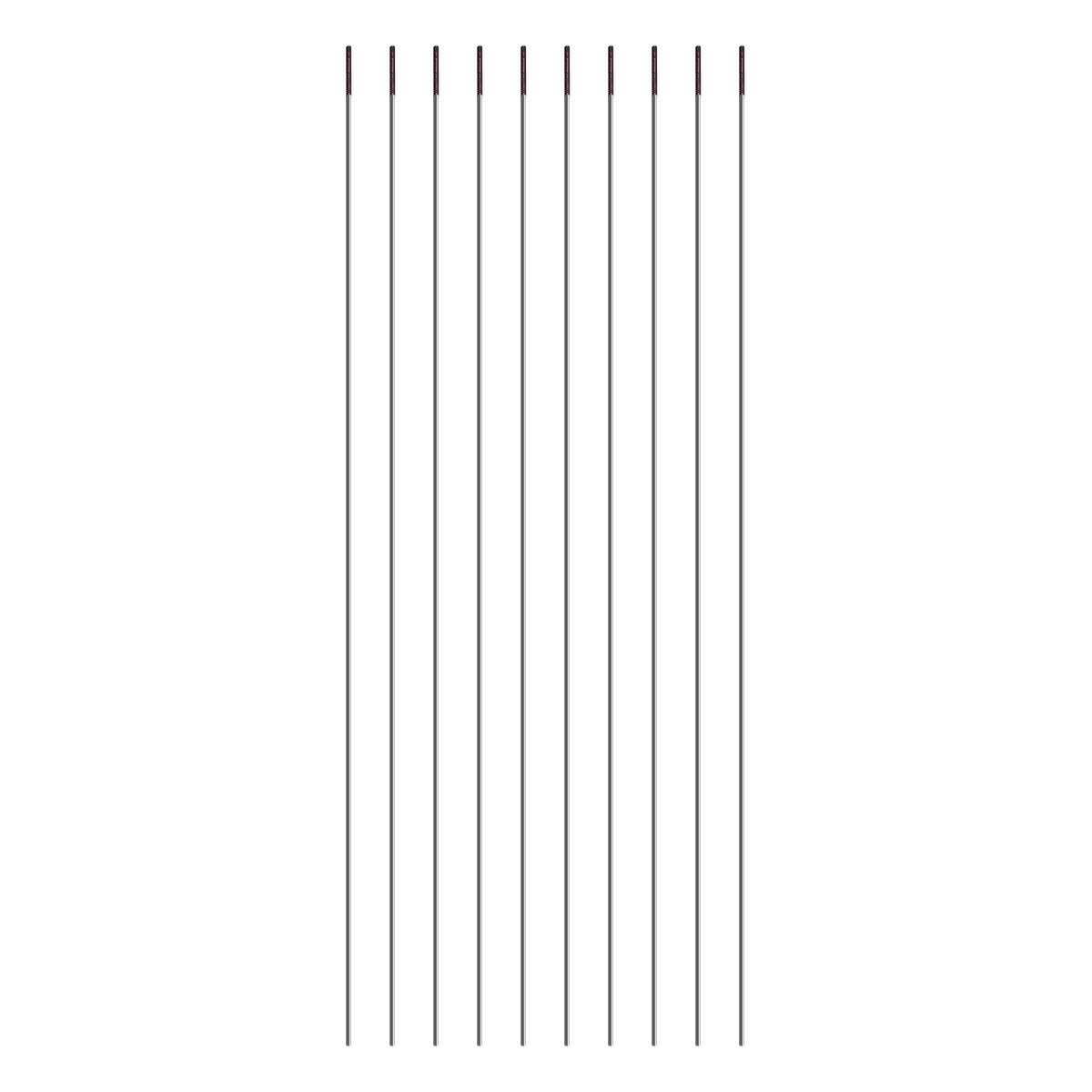 10Pcs 1.0-4.0mm TIG Tungsten Lanthanated Welding Electrode Purple WES Tip Rod