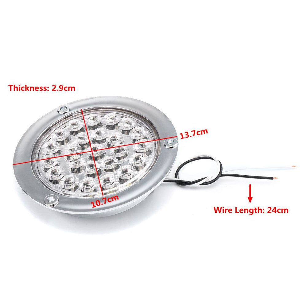 24 LEDs 10-30V Waterproof Indicator Stop Rear Tail Light For Motorcycle Car ATV Boats