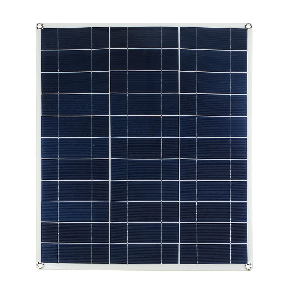 50W 18VDC 60x50cm Polycrystalline Flexible Light Solar Panel with Charging Cable+Alligator Clip