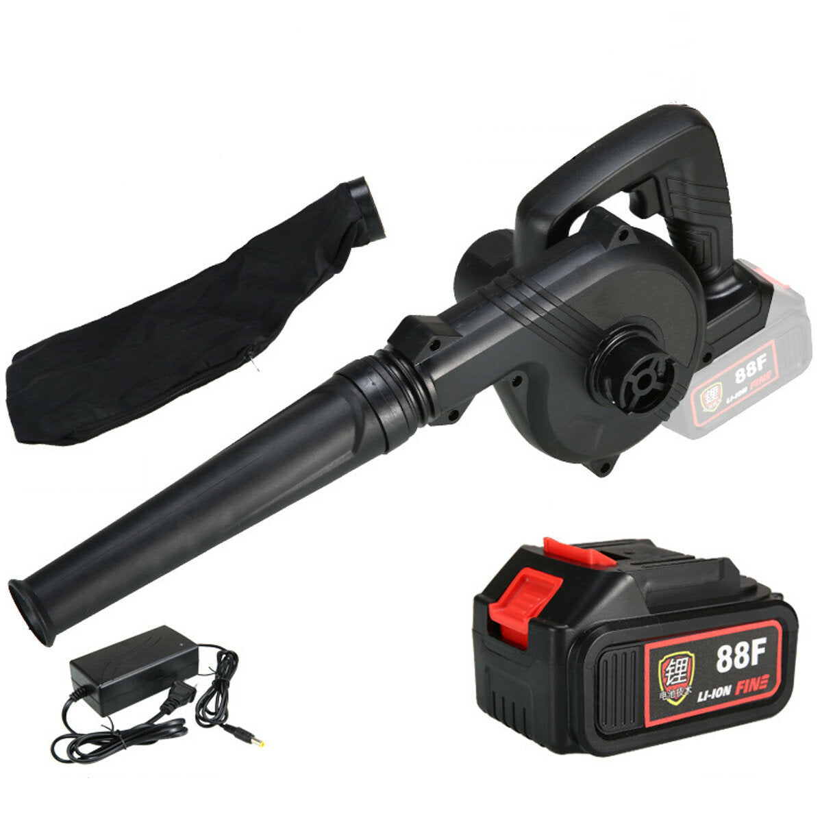 88VF 1500W 2-in-1 Electric Air Blower Wireless Vehicle Computer Vacuum Dust Collector Leaf Cleaner