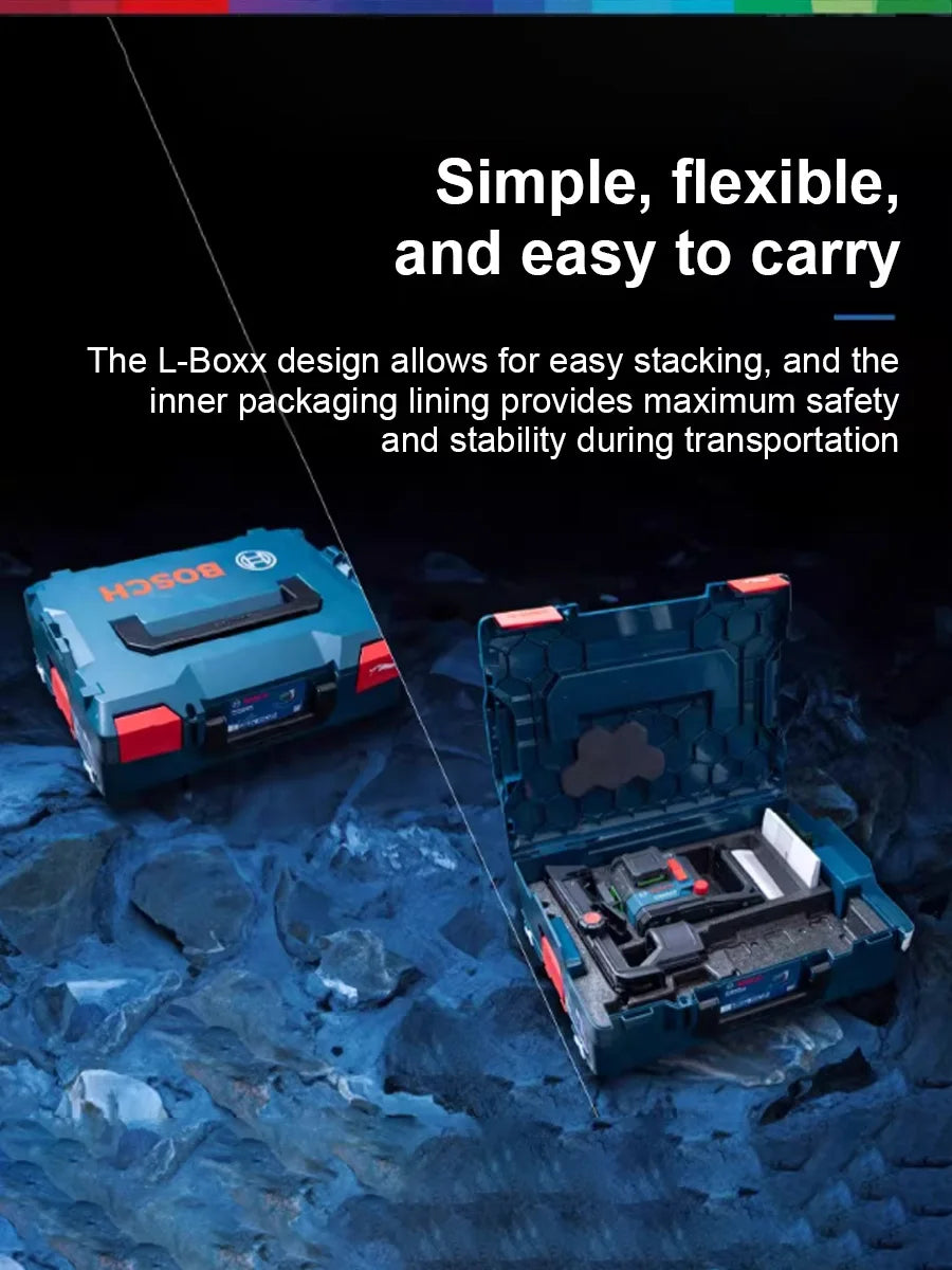Bosch GLL 18V-120-33CG Green Laser Level, 3x360°, Bluetooth App Control, Fine Adjustment & Triple Power Modes
