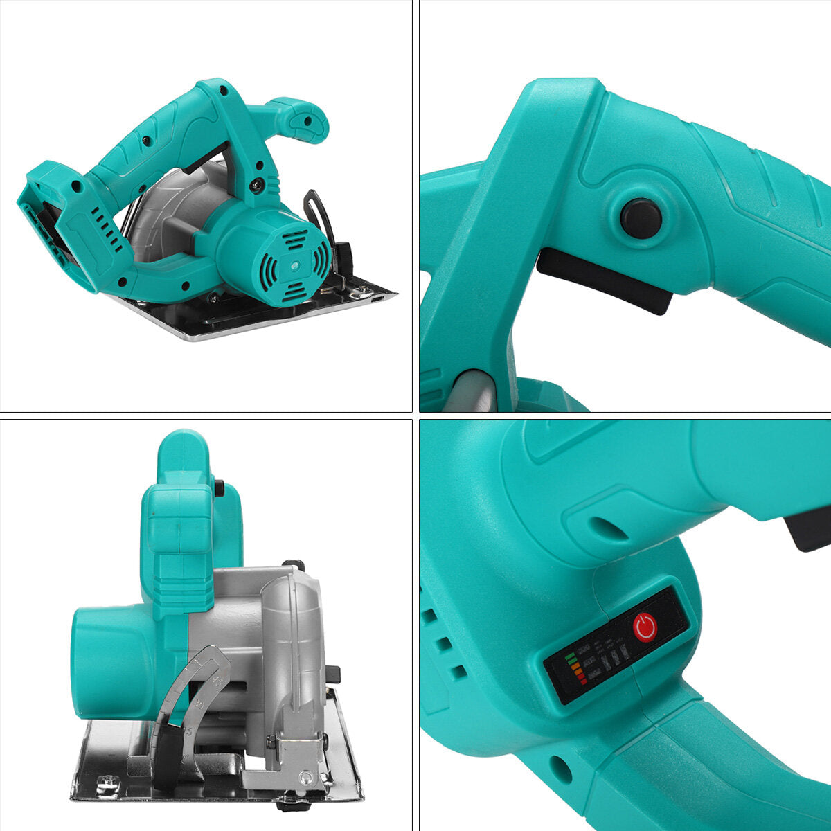 5 In 125mm Multifunctional Cordless Electric Circular Saw 0- 45 Adjustable Woodworking Machine Wood Cutters for 18V Battery