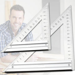 Greener 90 Degree Square Ruler Triangle Ruler Stainless Steel Multi-Function Triangle Board Woodworking Protractor Measuring Instrument