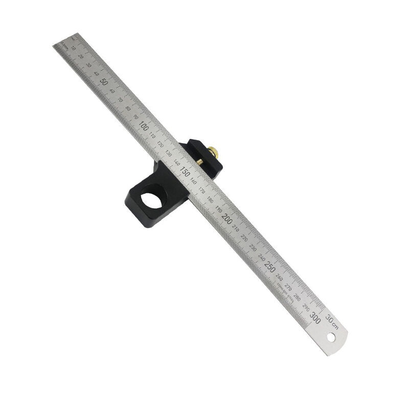 Durable Metal Woodworking Marking Gauge, 200mm, Red, Clear Scale, Dual Calibration, Portable & Accurate Measurement Tool