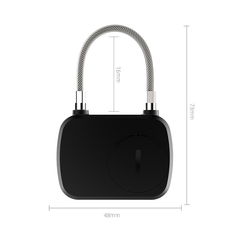 Fingerprint Security Keyless Lock Plastic Three Color Light Wire Rope Lock 3M 10 Sets of Fingerprint lock Induction