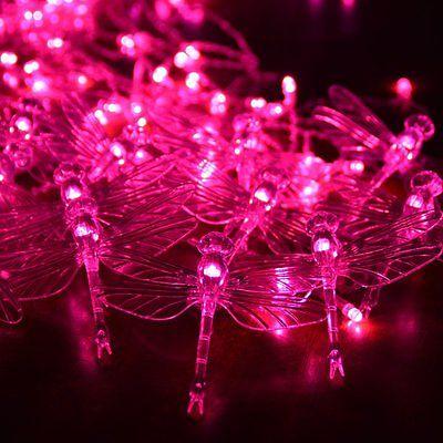Battery Powered 2.5M 5M Dragonfly LED Fairy String Lights for Christmas Wedding Party DC4.5V