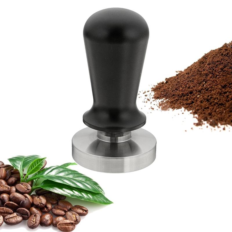 58mm Stainless Steel Coffee Tamper Calibrated Pressure Coffee Bean Press Flat Base for Espresso