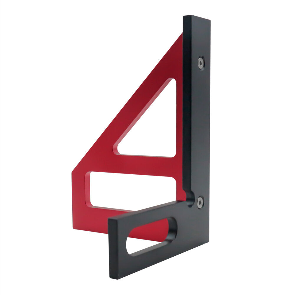 Multi-Functional Aluminum Woodworking Ruler - High Precision 0-76mm, Durable, Black/Red, Easy to Use Tool