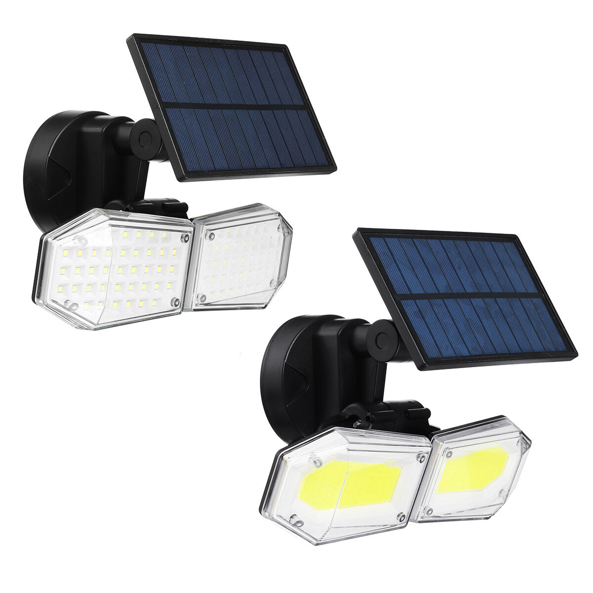 78SMD/130COB Solar Wall Light Waterproof Double Head Outdoor Garden Security Lamp