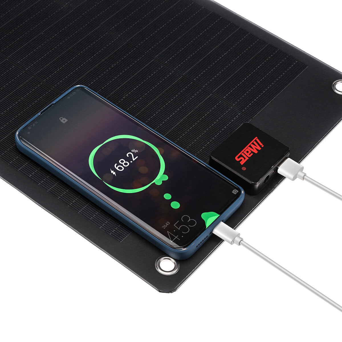 25W / 50W 19V Solar Panel Flexible PET Monocrystalline Cell Battery Charger DC & USB Output for Camping RV Yacht Car Truck