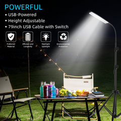 Upgraded Head 84*LED 1.8m Adjustable Tripod Stand Light Portable Outdoor LED Work Lamp Photography Fill Emergency Camping Lantern