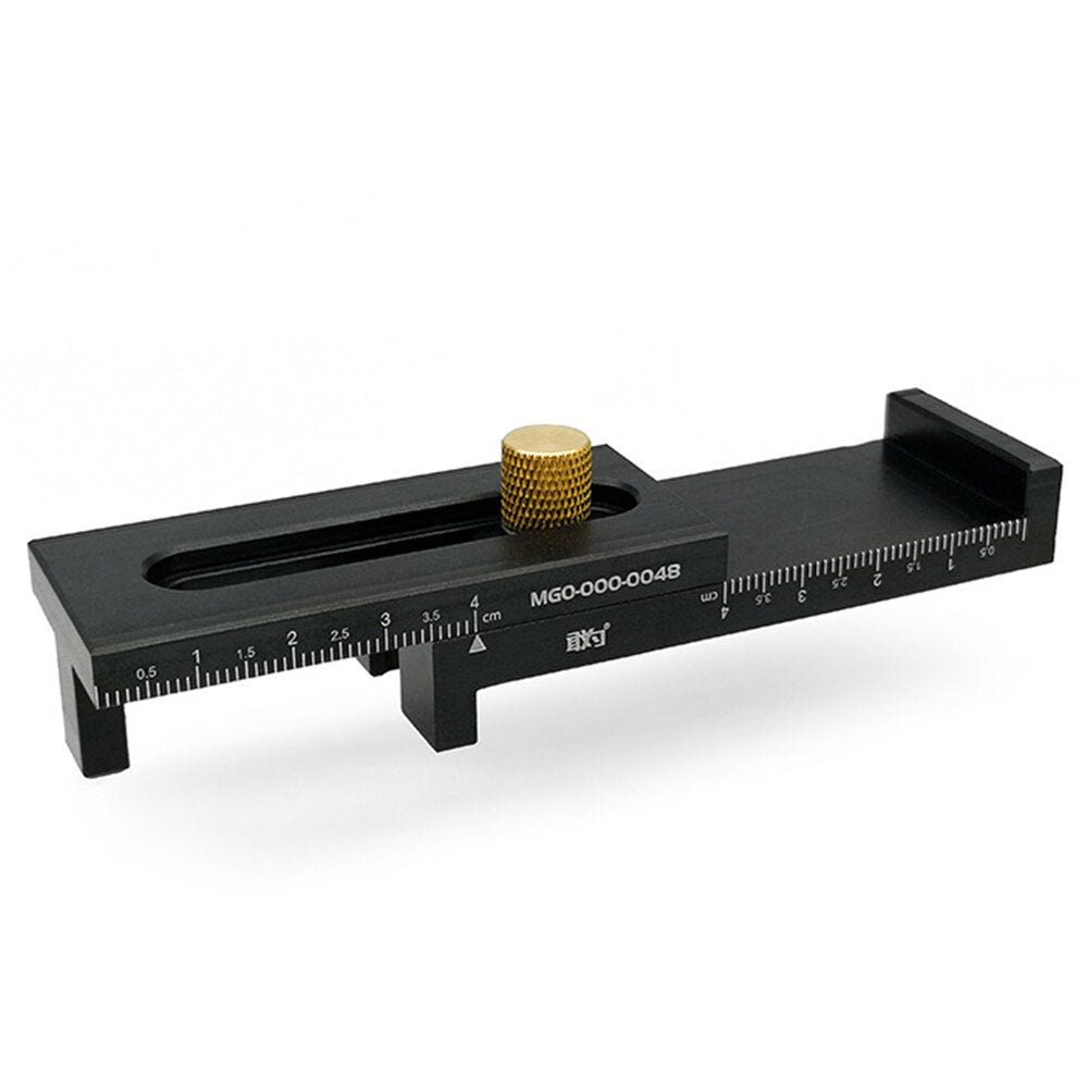 Woodworking Saw Gap Adjuster - 5-40mm Measurement Range, Durable 6061 Aluminum & Brass, Compact 80x30x28mm, Anodized Finish