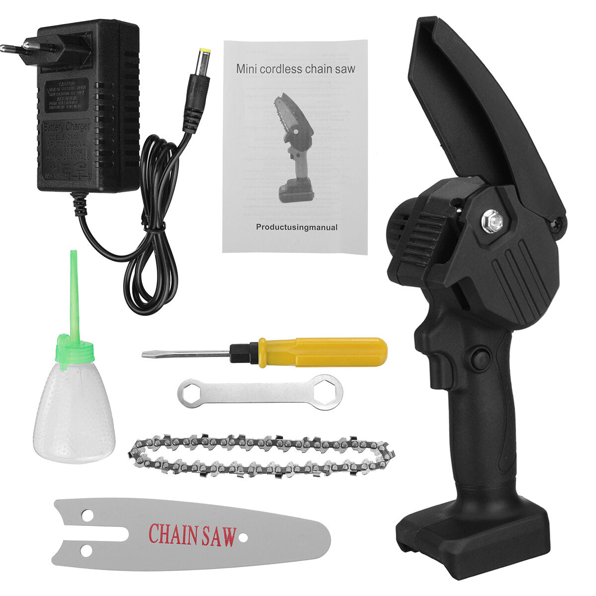 4 Inch Electric Chain Saw Chainsaw Wood Cutter Garden Tool 21-24V