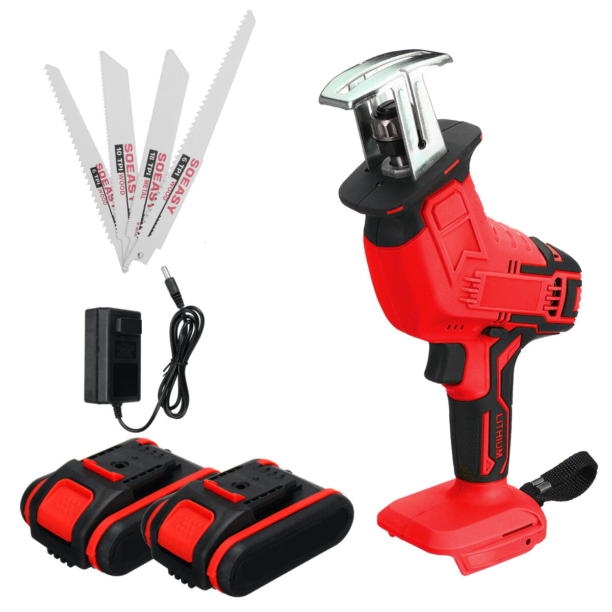 388VF Reciprocating Saw Wood Sawing Tool with Cutting Blades for Li-ion Battery