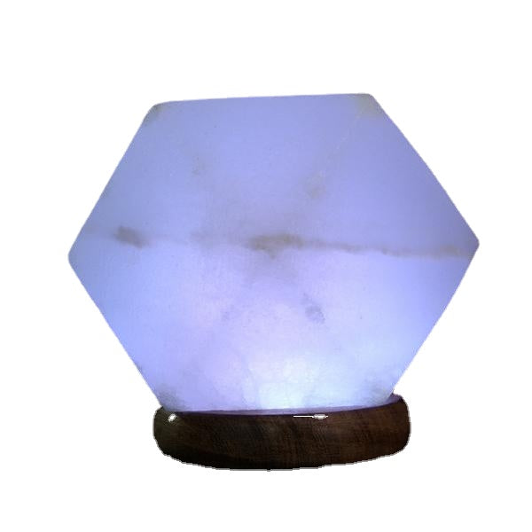 Natural Crystal Rock USB Salt Lamp Colorful LED Night Light Decor
