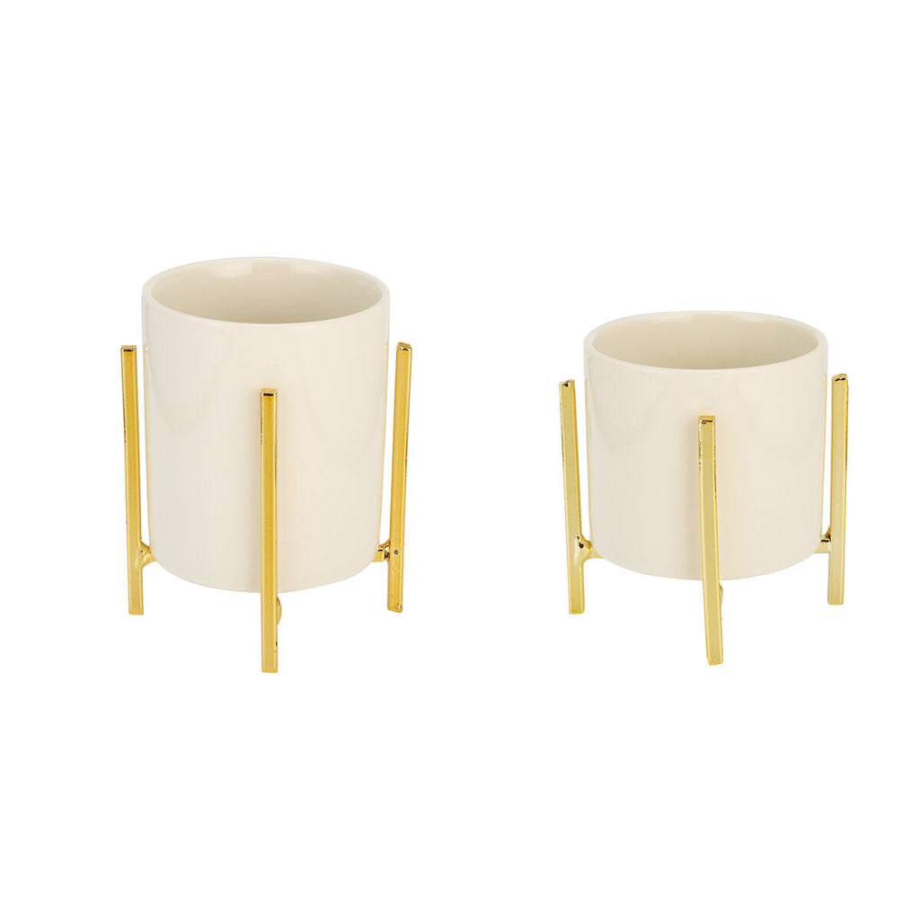 Desktop Ceramic Vase Metal Stents Multi-placed Decoration for Home