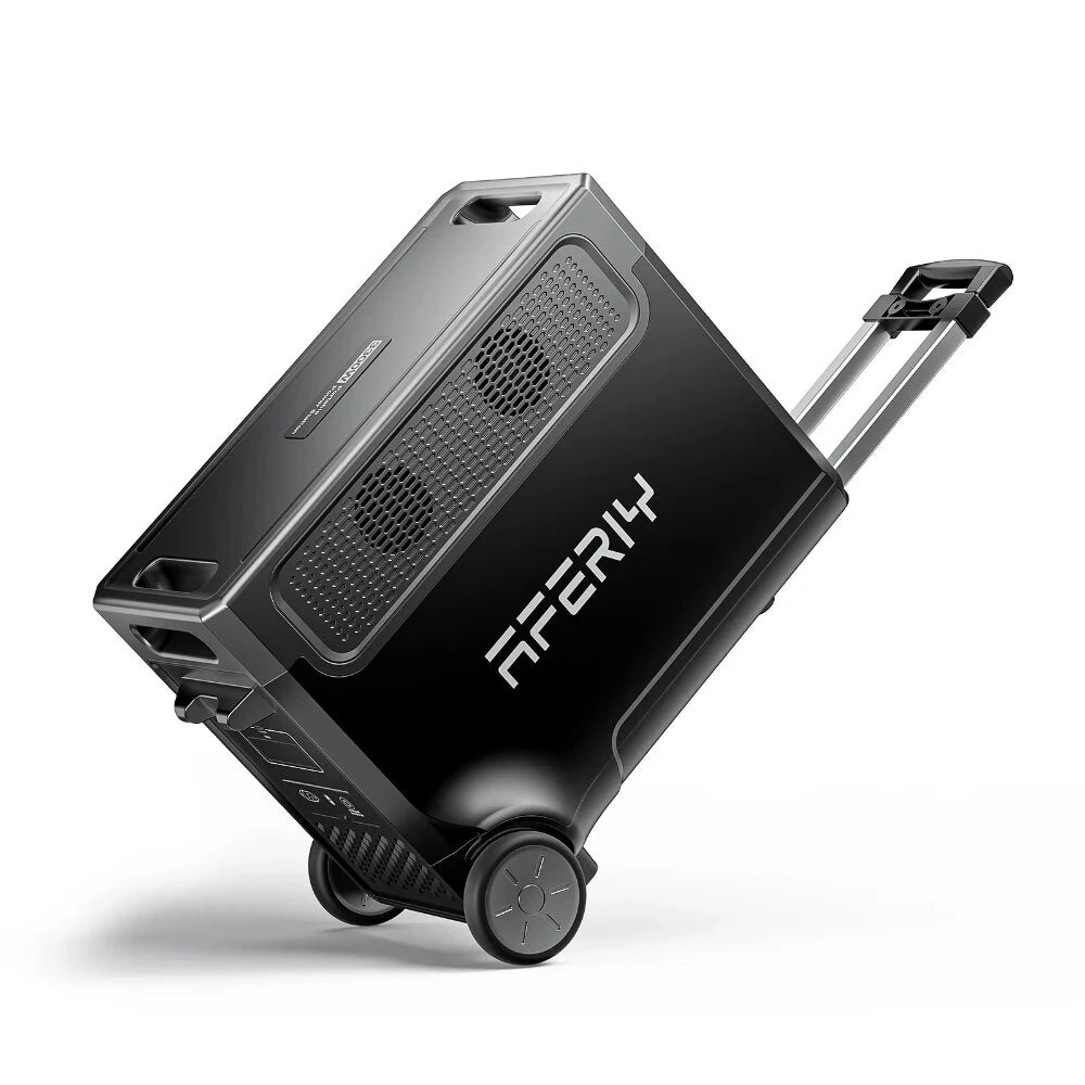 3600W 3840Wh LiFePO4 Portable Power Station, Optional 1 or 2 Expansion Batteries, App Control, UPS & Wheels for Home Backup & RV