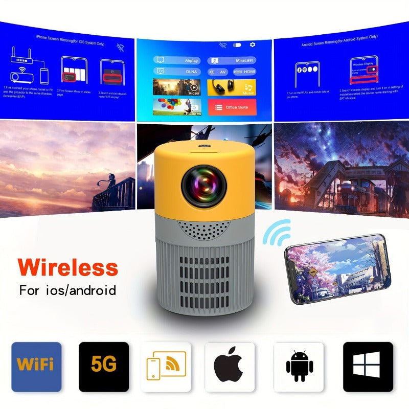 Portable Pocket Projector Home LED Mini Projector For Micro Video Game Proyector Toy Beamer Kids Christmas Gifts