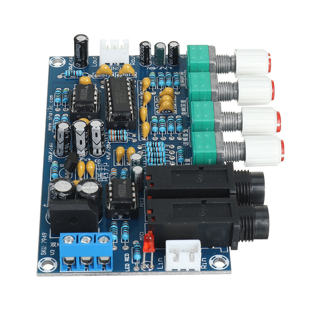 Digital Microphone Amplifier Board Karaoke Reverberation Board Karaoke OK Amplifier Module Dual AC12V