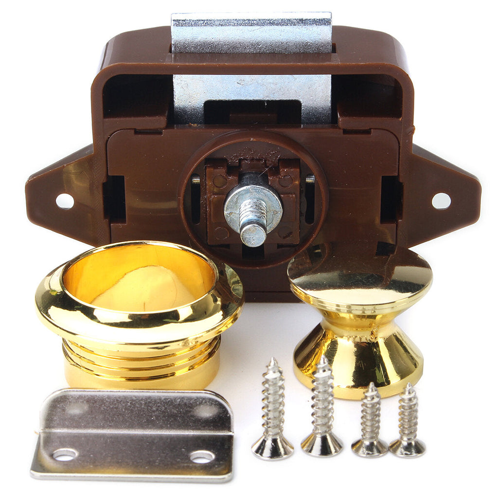 Push Button Catch Push Button Cabinet Latch for Rv/Motor Home Cupboard Caravan Lock for Cupboard Push Latch Lock Push Button Latch