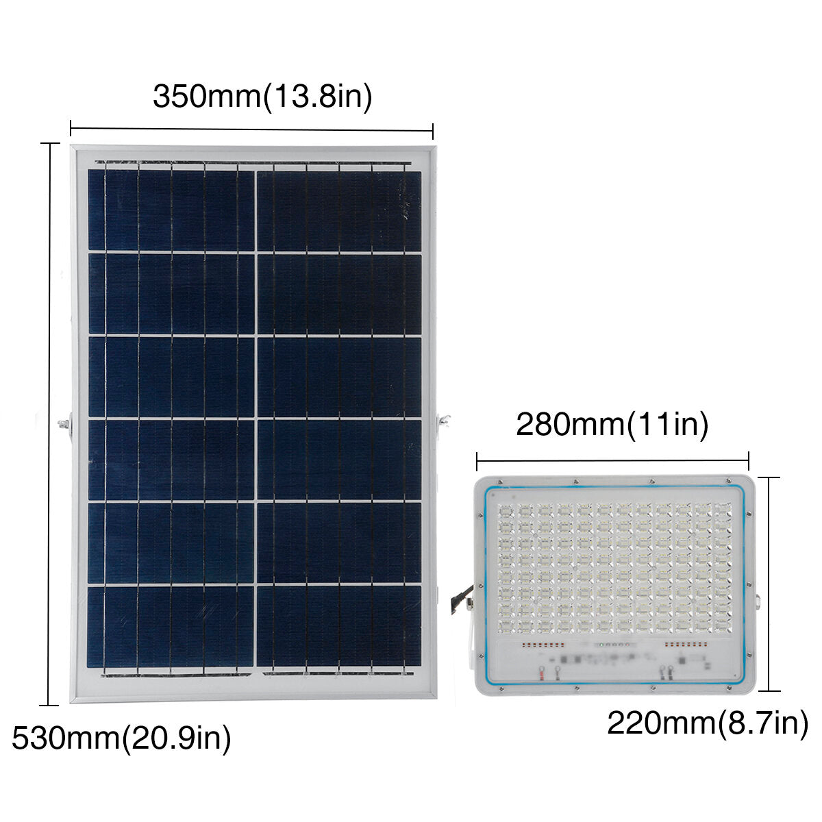 200W 192LED Solar Powered Flood Light Remote Control Light Sensor Timing Outdoor Waterproof IP65