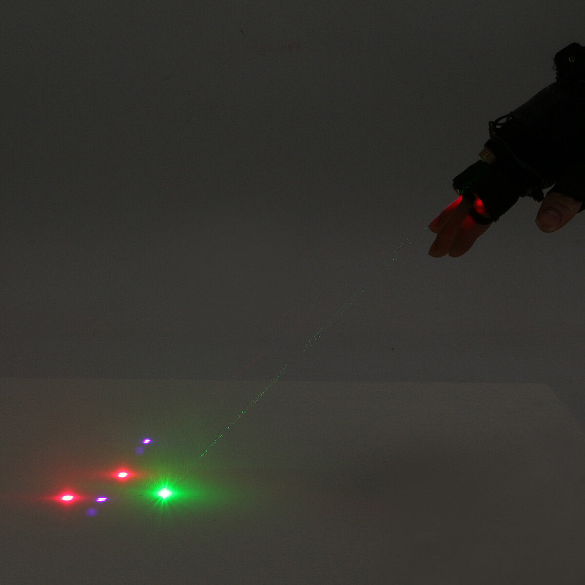 Right Hand 3 Green Light + 2 Purple Light + 2 Red Laser Gloves Stage Performance Gloves