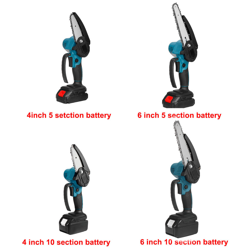 88VF 4/6 Inch Cordless Electric Chain Saw Kit One-Hand Saw Mini Portable Woodworking Wood Cutter