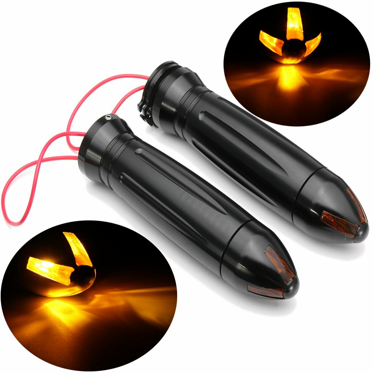 7/8inch Aluminum Hand Grips Turn Signal Light