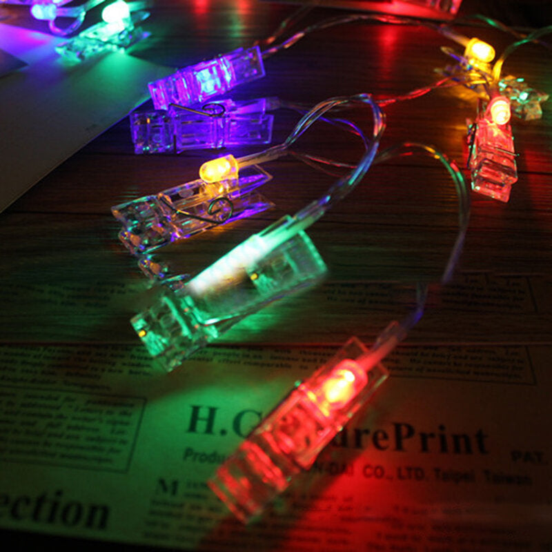 1.5M 10 LED Photo Clip String Lights LED Fairy Lights for Festival Christmas Party Wedding