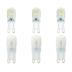 Dimmable G9 3W Transparent Milky 14 SMD 2835 LED Pure White Warm White Corn Light 110V 220V