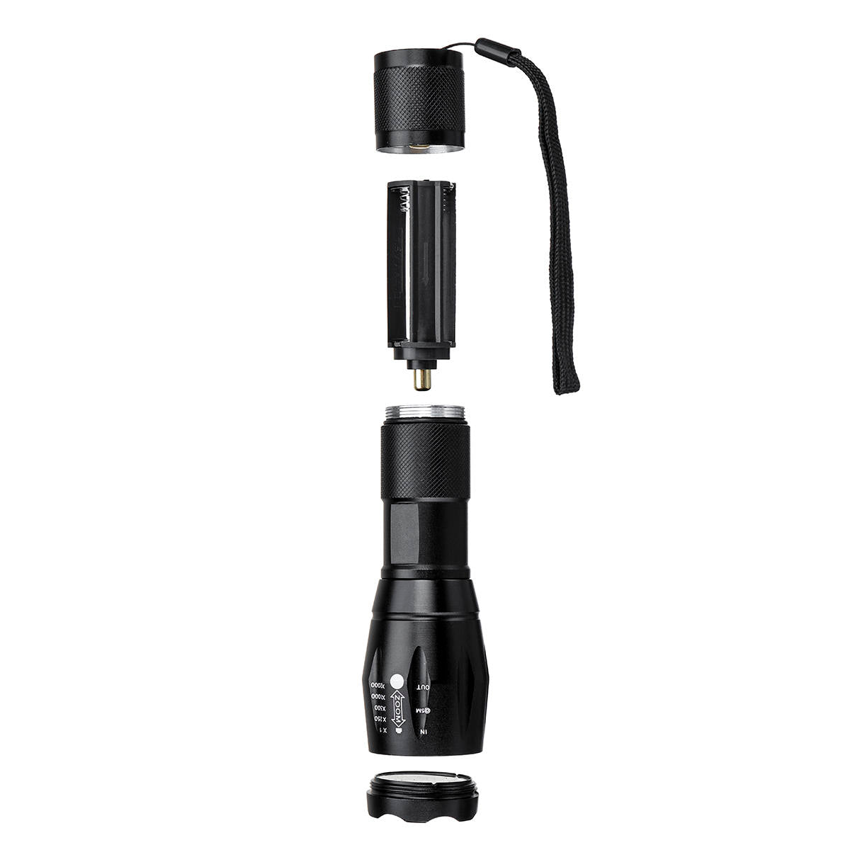 10W LED Flashlight Rechargeable 5 Modes Tactical Torch Light 18650 Battery US/EU/UK Plug