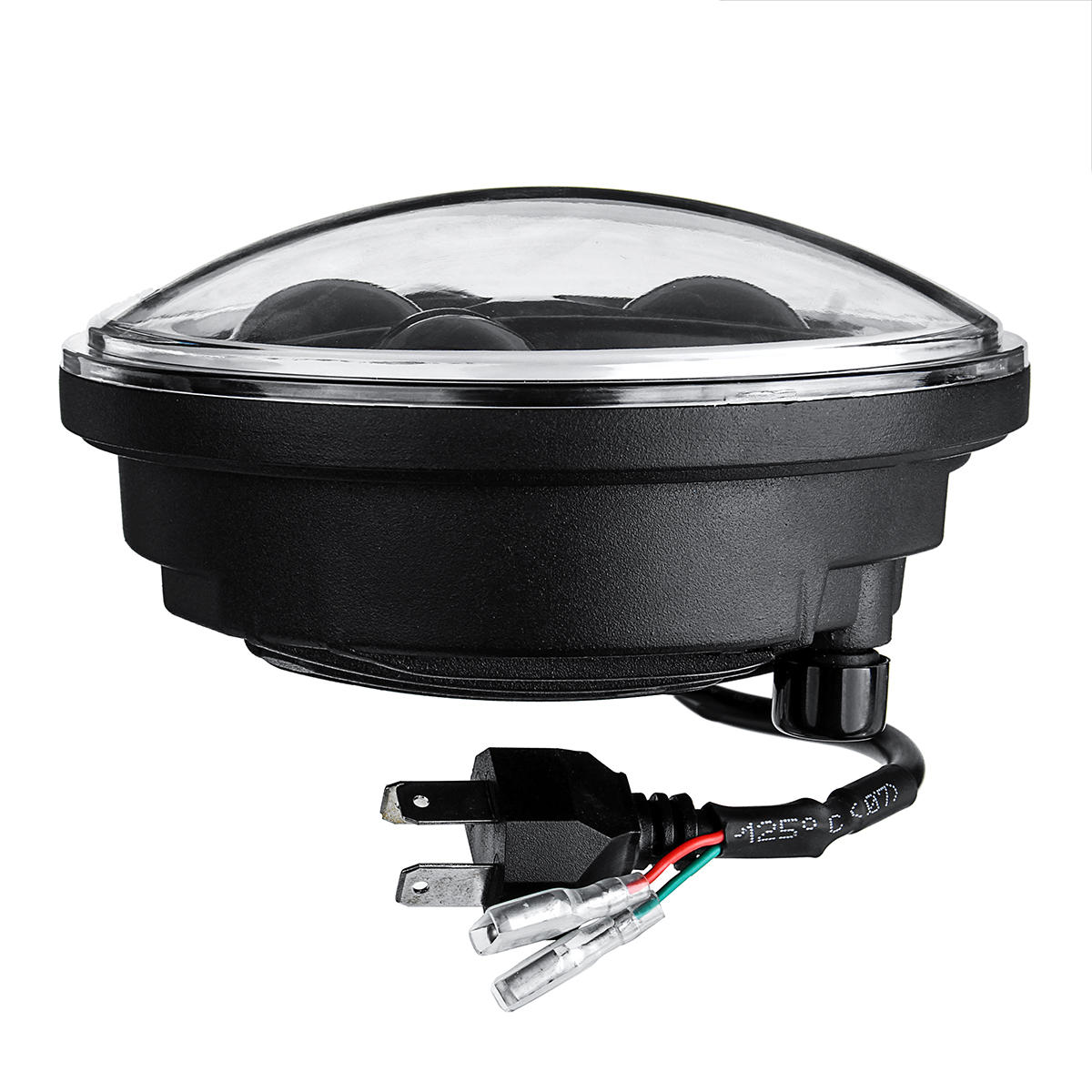 5.75" 75W 6000K DRL Amber Halo Angle Eyes Projector LED Round Headlights Low/High Beam Turn signal Light