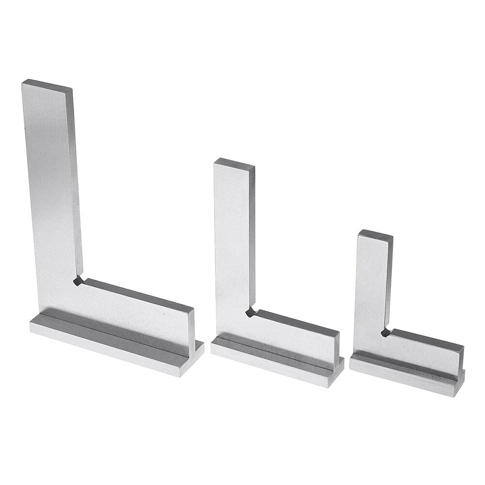 Machinist Square 90 Right Angle Engineer Carpenter Square with Seat Precision Ground Steel Hardened Angle Ruler