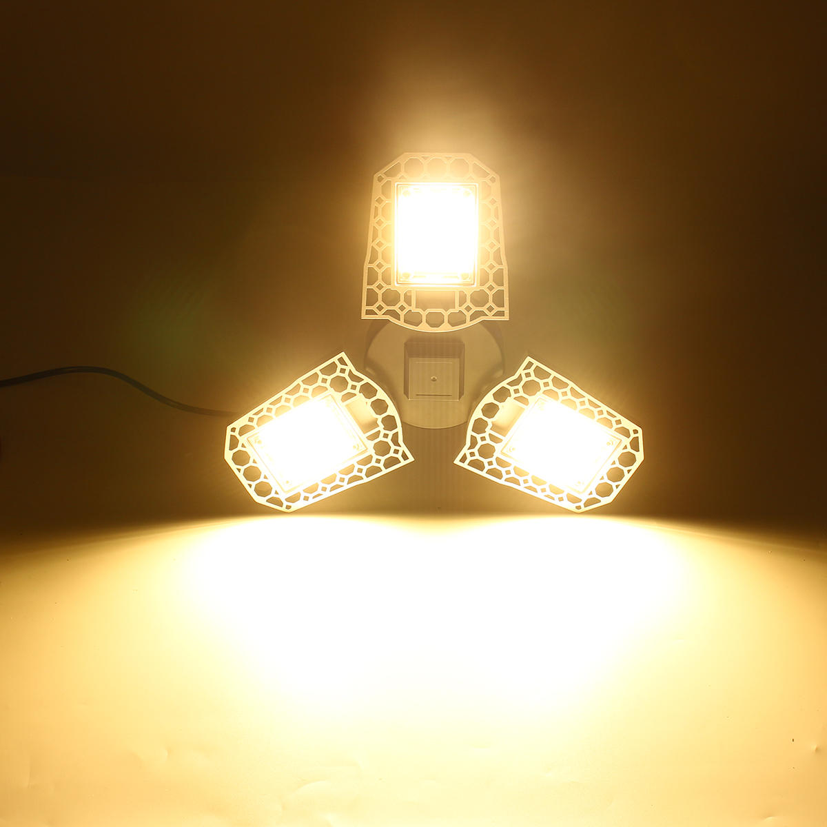 AC100-277V E27 60W LED Bulb Deformable Induction Light Sensor Garage Lamp for Parking Lot Warehouse