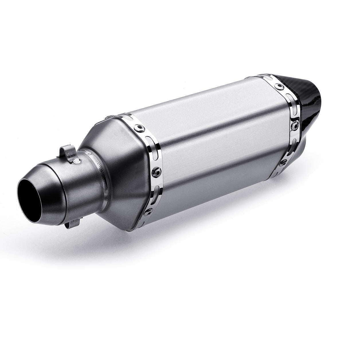 310mm Sliver Universal Motorcycle Dirt Bike ATV Exhaust Muffler Pipe DB Killer 38-51mm