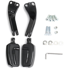 Pair Passenger Sport Foot Pegs Mounting Brackets Black Aluminum