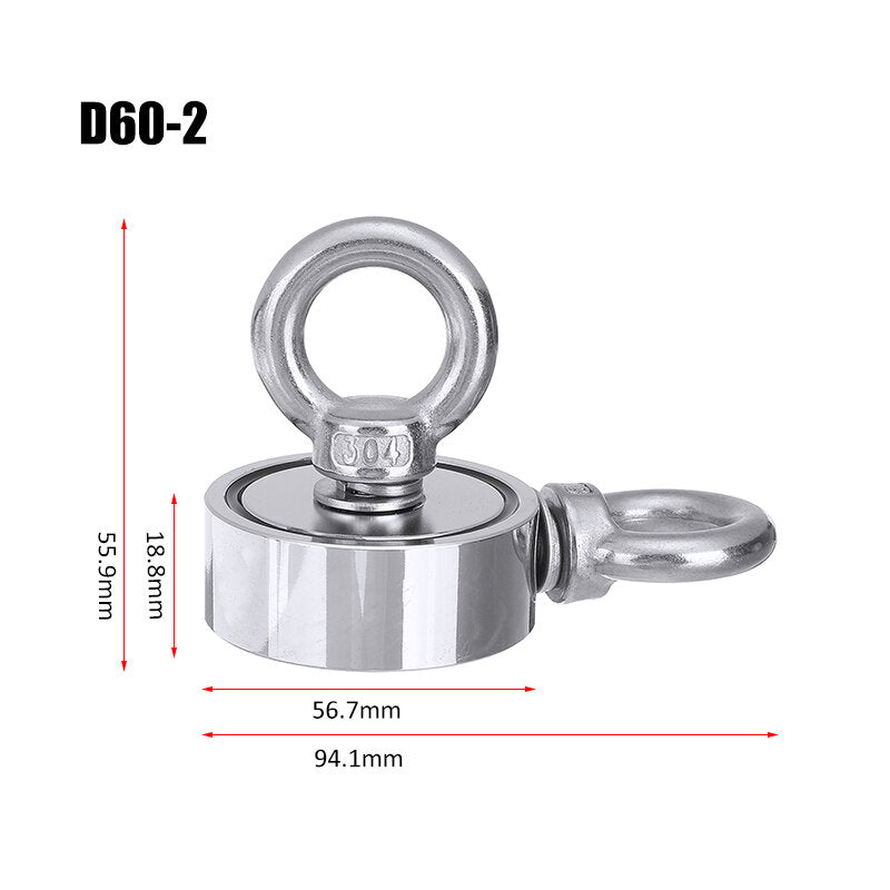 Strong Salvage Magnet Pot Fishing Magnet Deep Sea Magnetic Hook Neodymium Recovery Magnet Tool