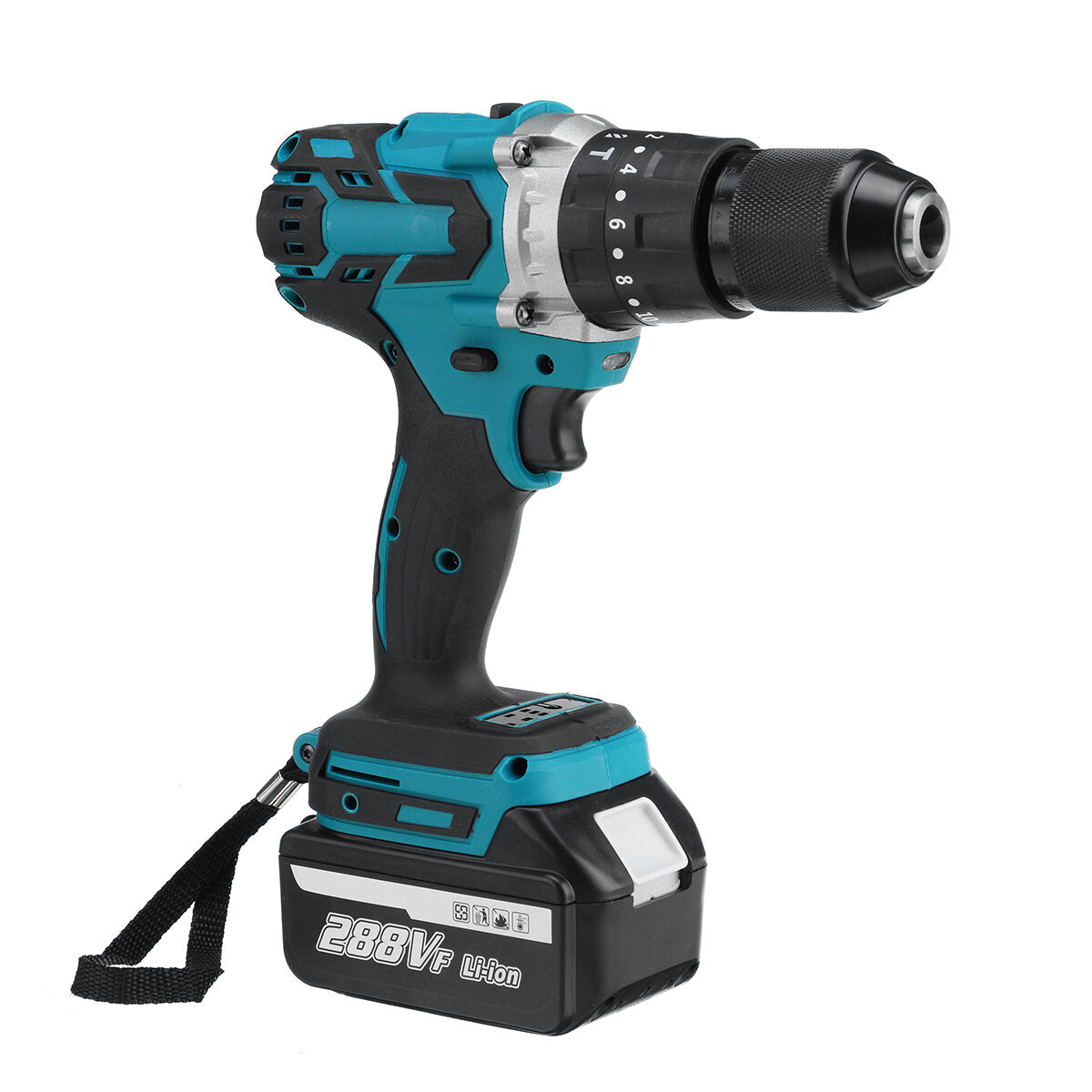 3 In 1 Cordless Electric Impact Drill Driver Brushless Driver Drill Hammer with EU Plug LED Working Light