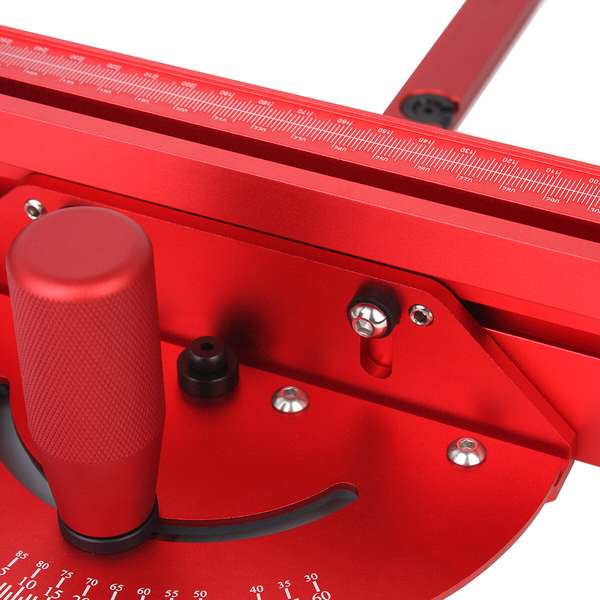 Miter Gauge for Woodworking - Durable Aluminum & Brass Handle, Fits 30mm/45mm T-Tracks, Ergonomic Design, Precision Tool