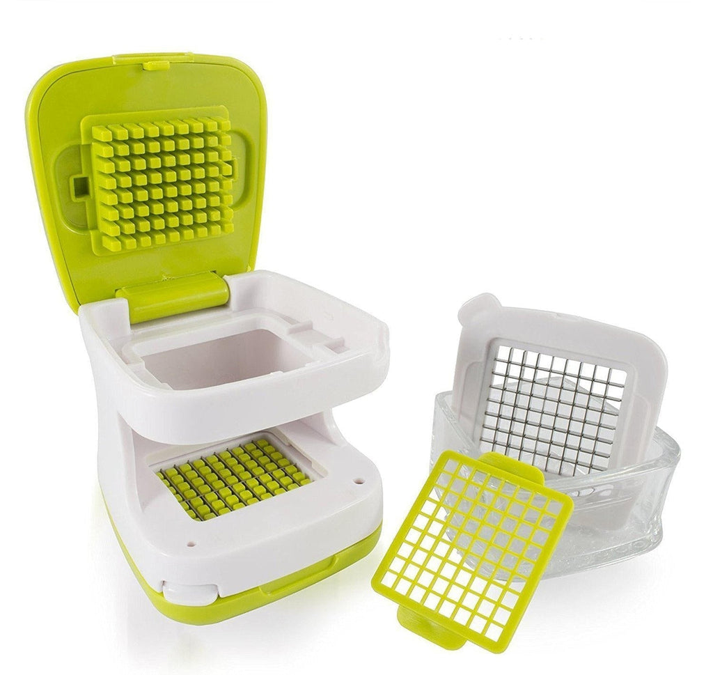 Stainless Steel Blade Garlic Press Presser Crusher Onion Chopper Mincer Slicer Grater