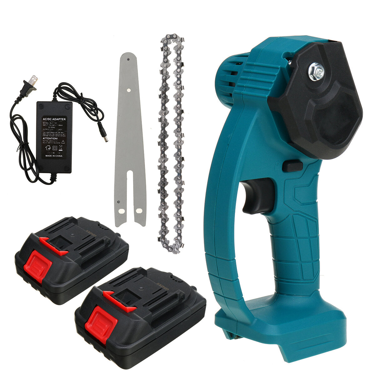 6inch 600W Electric Chain Saw Rechargeable Stepless Speed Saws Wood Cutter Woodworking Tool
